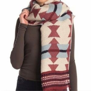 NEW Madewell geometric textured carpet scarf